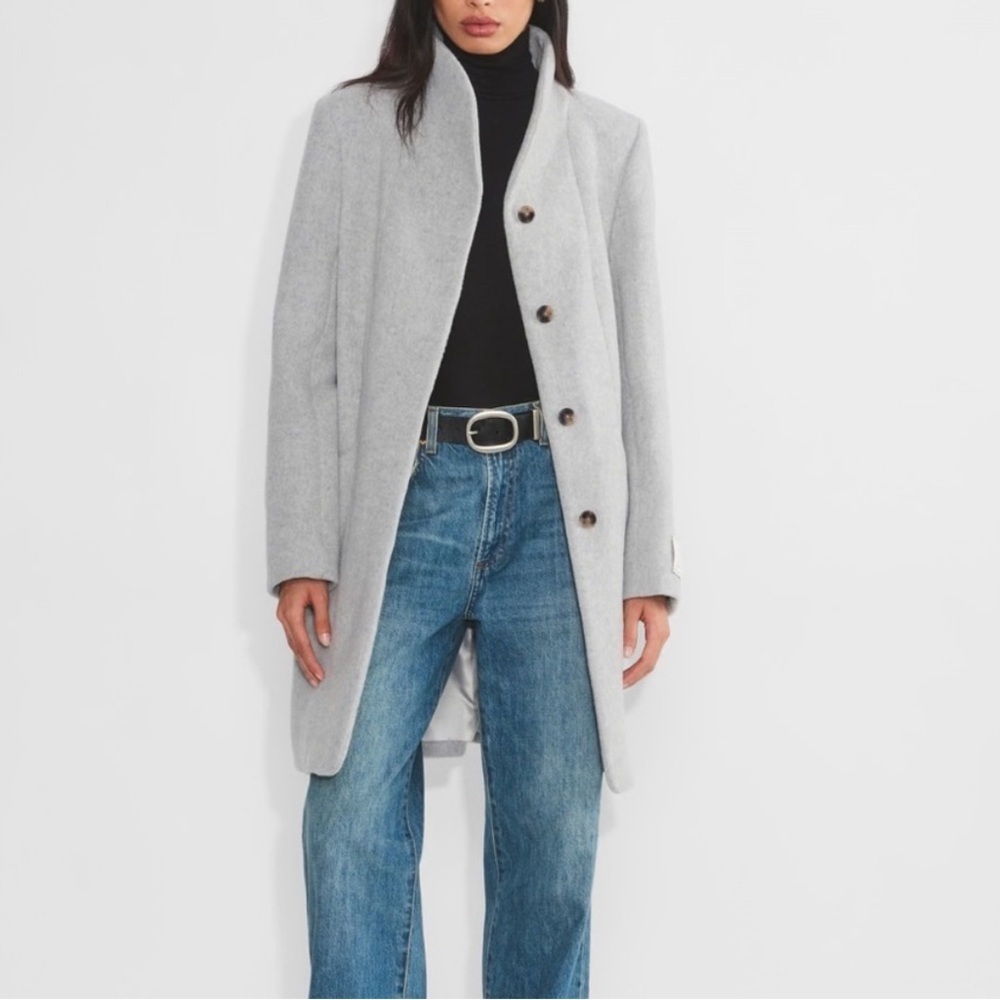 Wilfred Cocoon Coat Wool Cashmere Blend in Light Gray Women’s Size XS